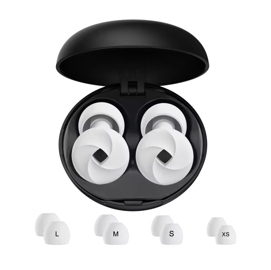Bundle Sleep Package; Ergonomic Knee Pillow + Sleep Earplugs (inc 4x replaceable tips)
