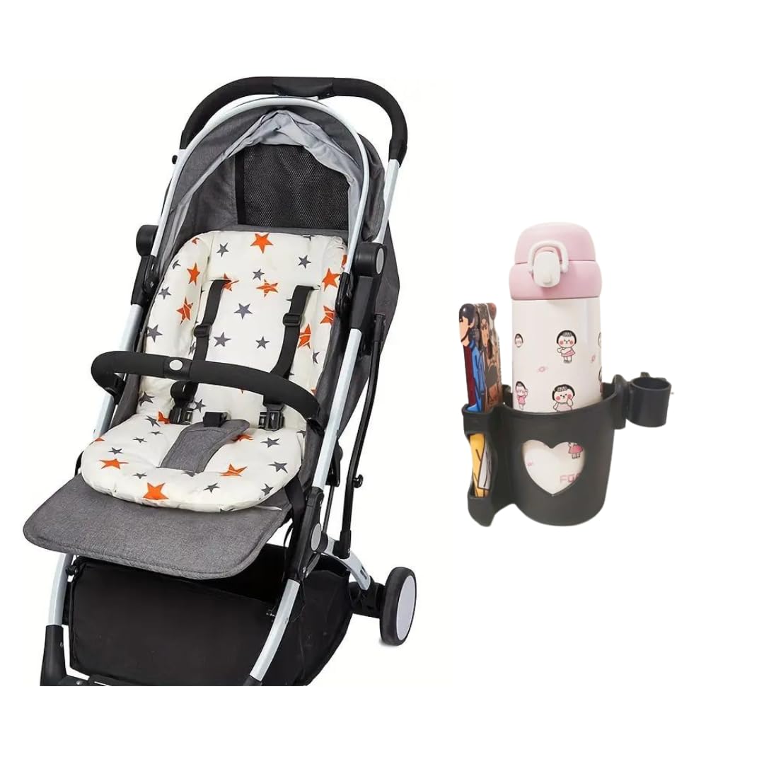 Universal Stroller Cushion Insert (Star) +Plus+ Mobile Phone & Cup Holder