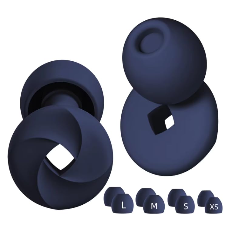 Sleep Earplugs, Soft Silicone, Pack of 4 Replacement Tips S/M/L/XL, for Kids and Adults
