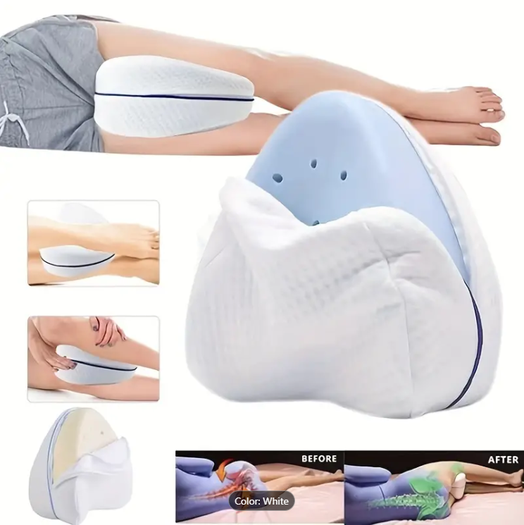 Bundle Sleep Package; Ergonomic Knee Pillow + Sleep Earplugs (inc 4x replaceable tips)