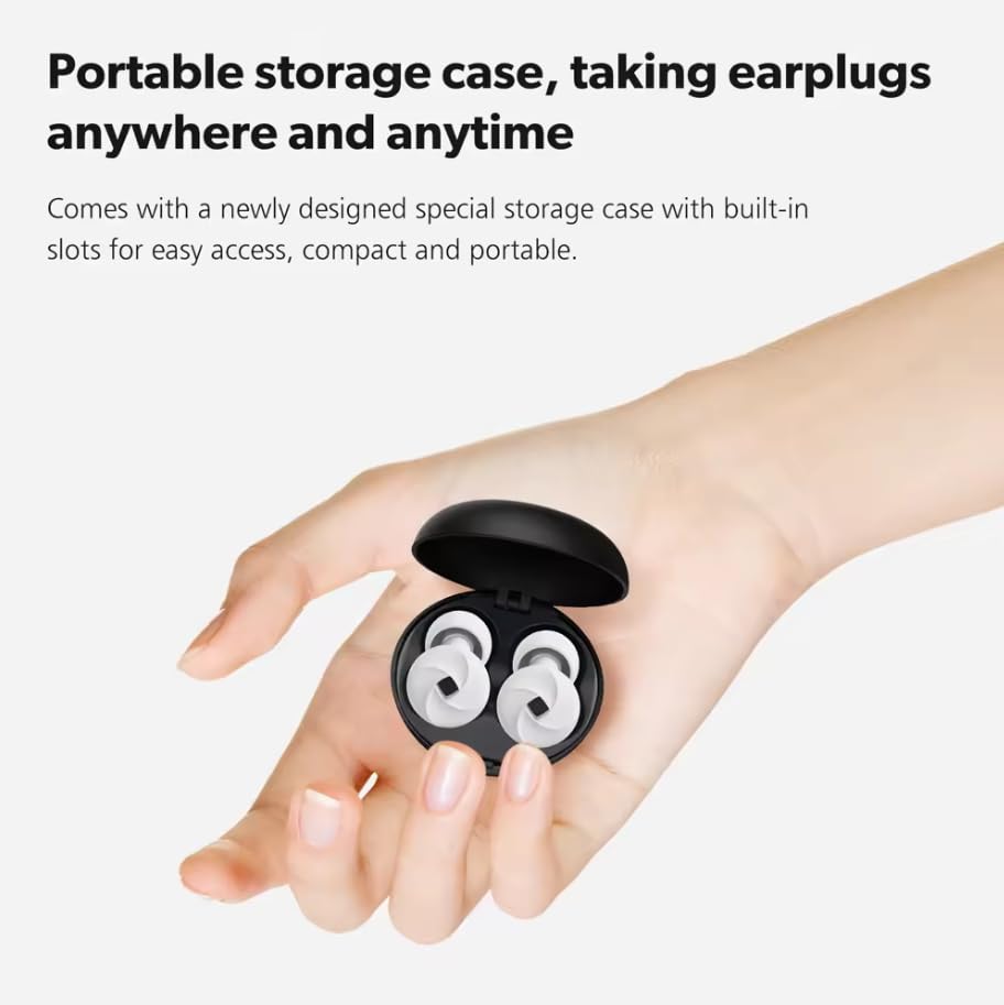 Sleep Earplugs, Soft Silicone, Pack of 4 Replacement Tips S/M/L/XL, for Kids and Adults