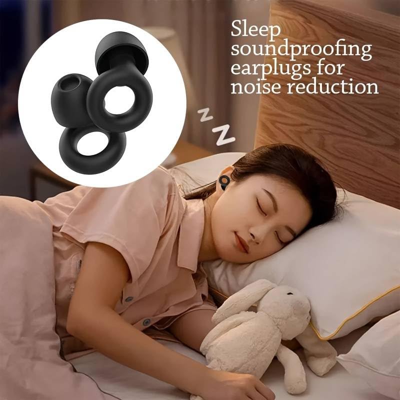 Ear Plugs for Sleep, Reusable Soft Silicone Earplugs Hearing Protection, Ear Plugs Noise Cancelling 30dB for Sleeping, Work, Cafes and Travel - Ear Tips in XS/S/M/L - White