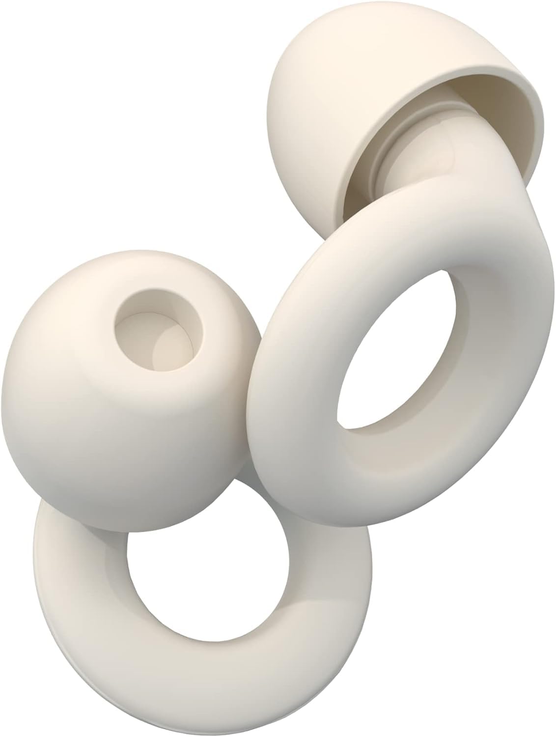 Ear Plugs for Sleep, Reusable Soft Silicone Earplugs Hearing Protection, Ear Plugs Noise Cancelling 30dB for Sleeping, Work, Cafes and Travel - Ear Tips in XS/S/M/L - White