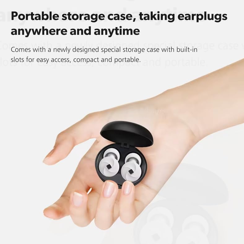 Sleep Earplugs, Soft Silicone, Pack of 4 Replacement Tips S/M/L/XL, for Kids and Adults