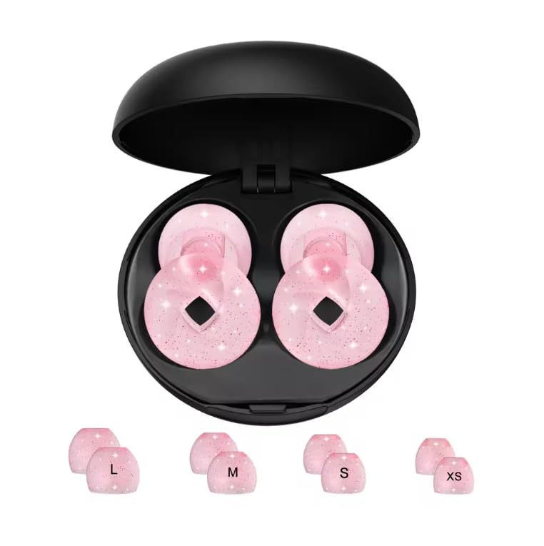 Sleep Earplugs, Soft Silicone, Pack of 4 Replacement Tips S/M/L/XL, for Kids and Adults