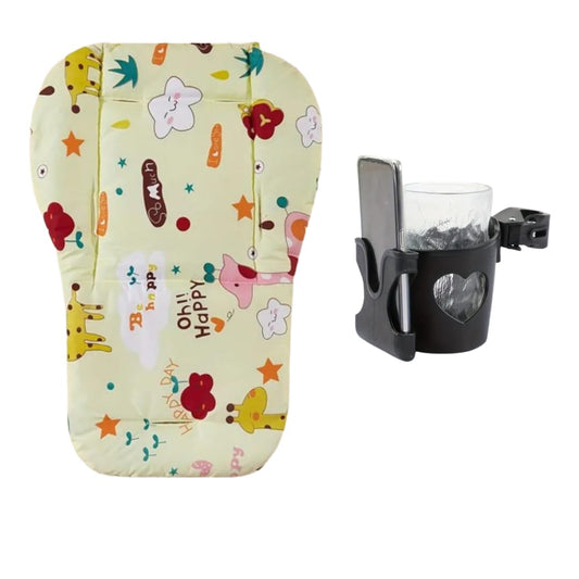 Universal Stroller Cushion Insert (Colourful) +++ Mobile & Cup Holder