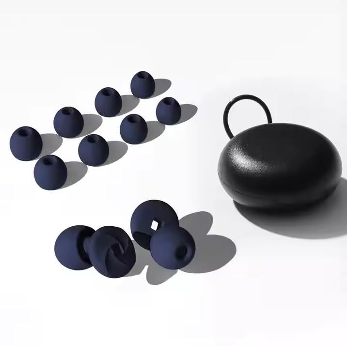 Sleep Earplugs, Soft Silicone, Pack of 4 Replacement Tips S/M/L/XL, for Kids and Adults