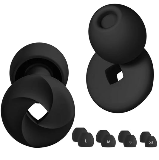 Sleep Earplugs, Soft Silicone, Pack of 4 Replacement Tips S/M/L/XL, for Kids and Adults