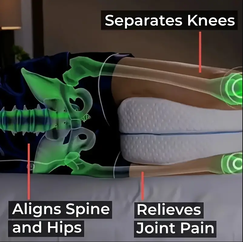 Bundle Sleep Package;  Ergonomic Knee Pillow + Sleep Earplugs (inc 4x replaceable tips)
