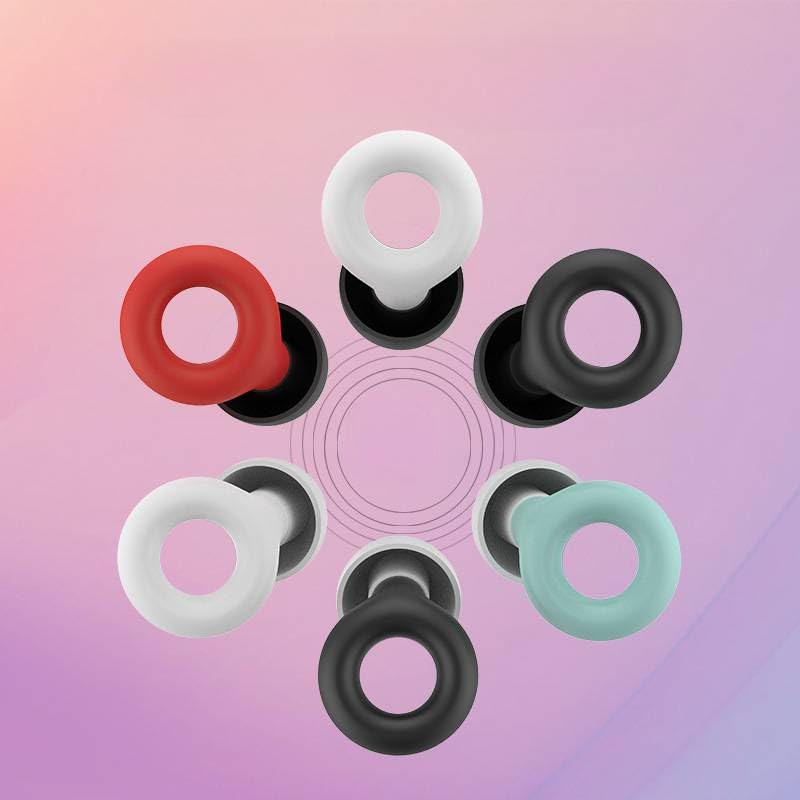Ear Plugs for Sleep, Reusable Soft Silicone Earplugs Hearing Protection, Ear Plugs Noise Cancelling 30dB for Sleeping, Work, Cafes and Travel - Ear Tips in XS/S/M/L - White