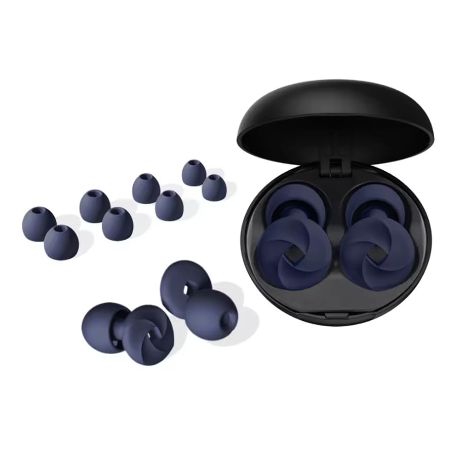 Sleep Earplugs, Soft Silicone, Pack of 4 Replacement Tips S/M/L/XL, for Kids and Adults