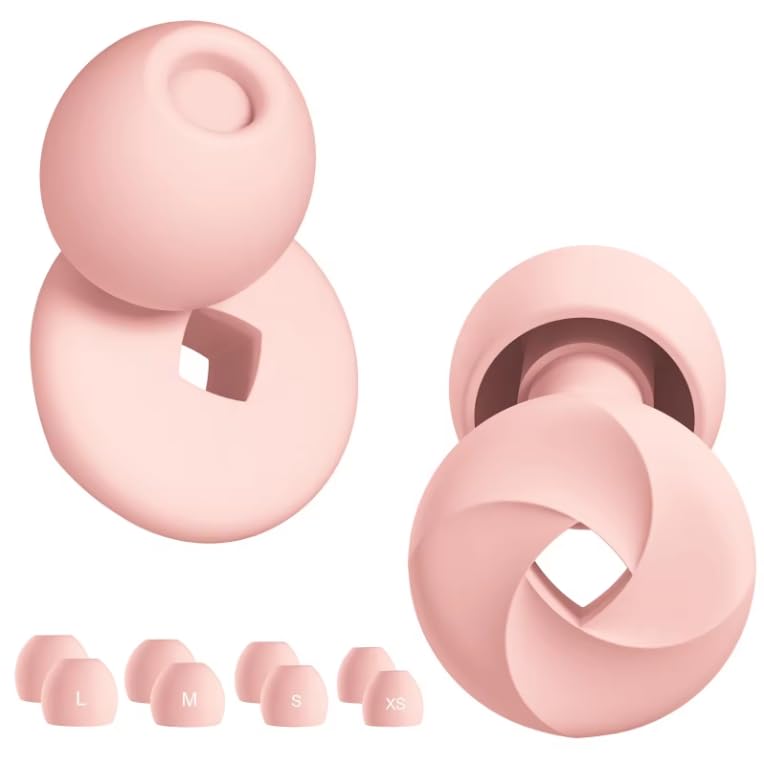 Sleep Earplugs, Soft Silicone, Pack of 4 Replacement Tips S/M/L/XL, for Kids and Adults