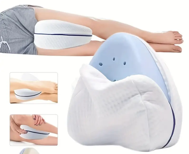 Leg Pillow for Side Sleeper Plus FREE Earplugs | Orthopaedic Leg Pillow for Sleeping Ergonomic |  Memory Foam Leg Support Cushion with Removable and Washable Cover